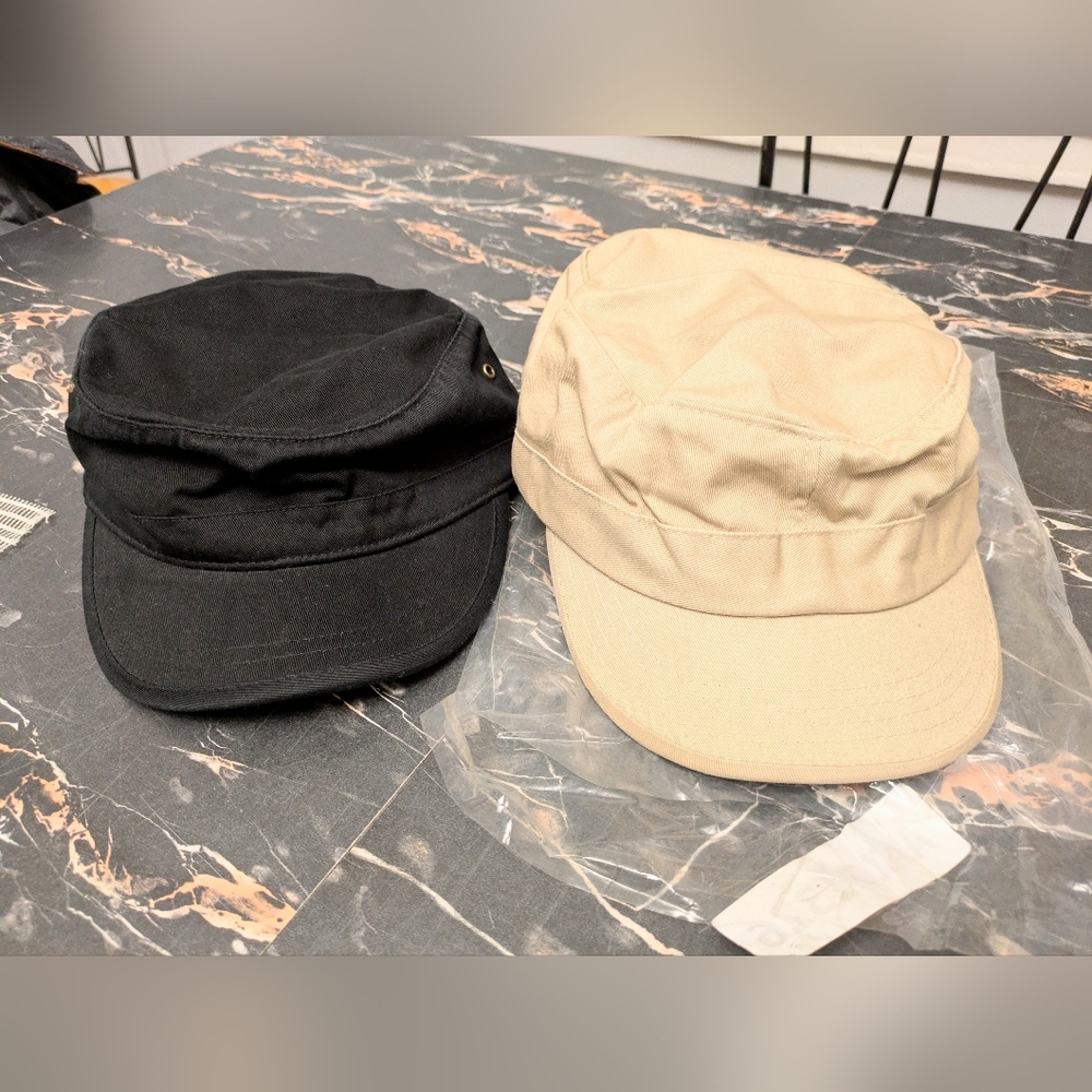 Two Military Style Hats (Fidel) Cameo Econscious